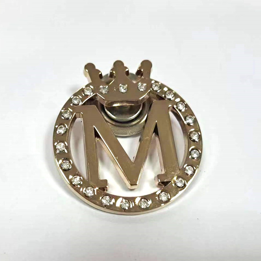 Zinc Alloy Badge With Synthetic Diamond