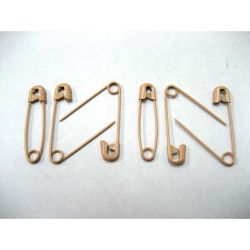 Beige Stainless Steel Safety Pin